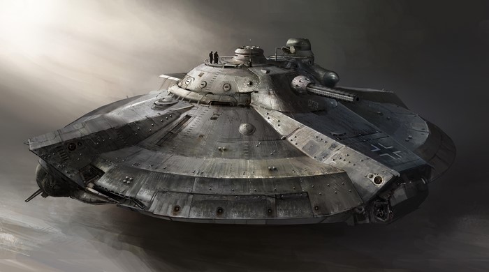 German flying saucer with cannons