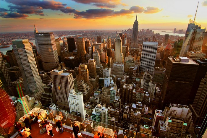 New York City Skyline at Sunset