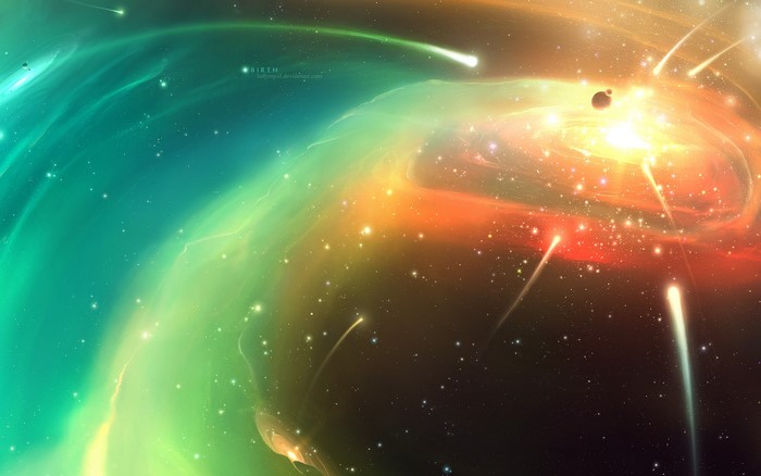 Birth of a Nebula with Planets and Comets