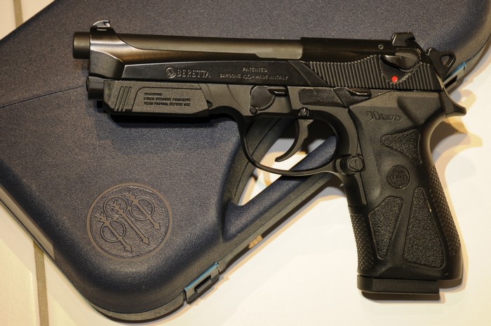 Beretta 92FS pistol on a case