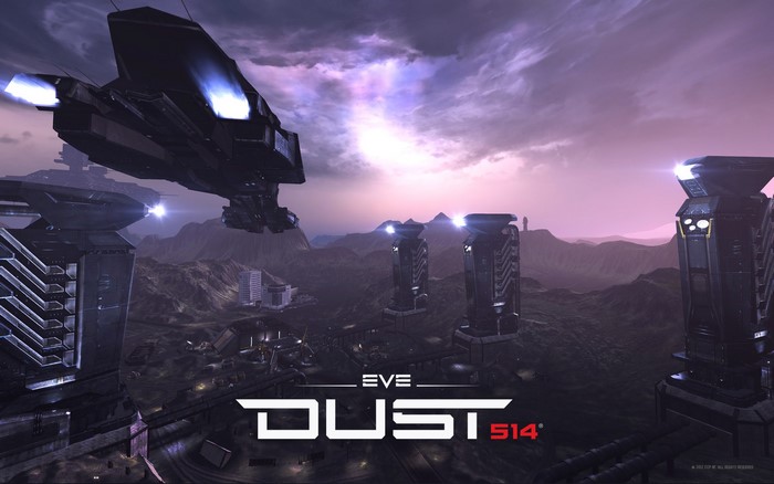 EVE: Dust 514 Spaceship and Cityscape