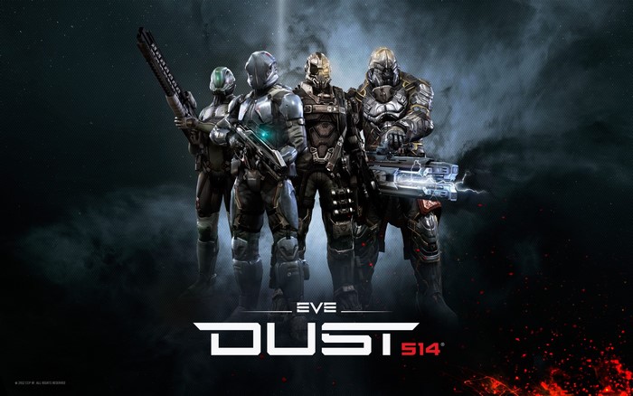 Four soldiers from EVE: DUST 514