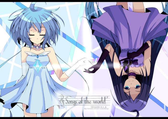 4K Vocaloid girls holding hands