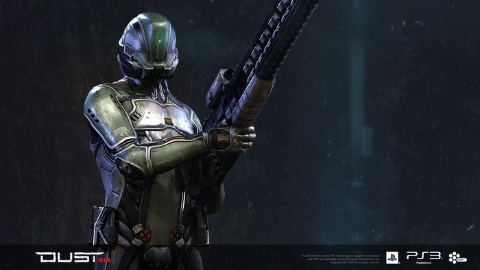 Soldier with rifle from Dust 514