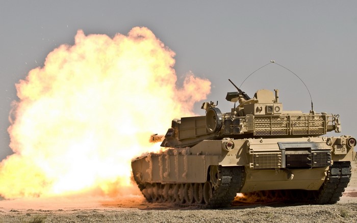M1A1 Abrams Tank Firing a Round