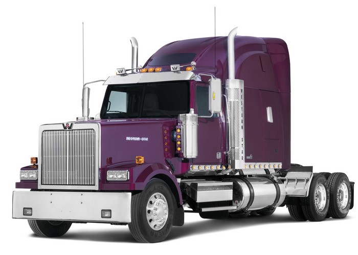 Purple Western Star 4900 Truck