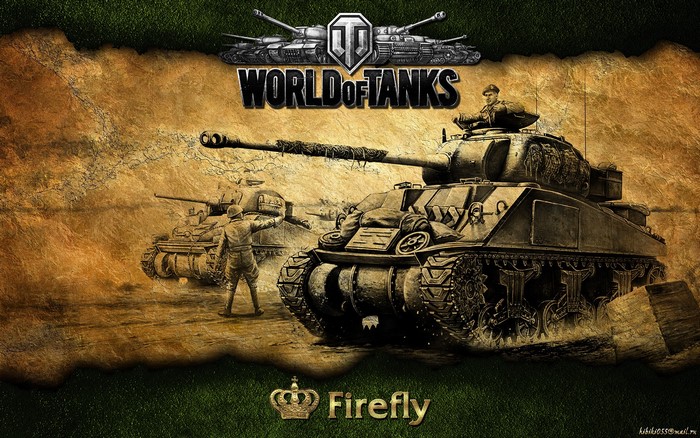 World of Tanks Firefly tanks and soldiers