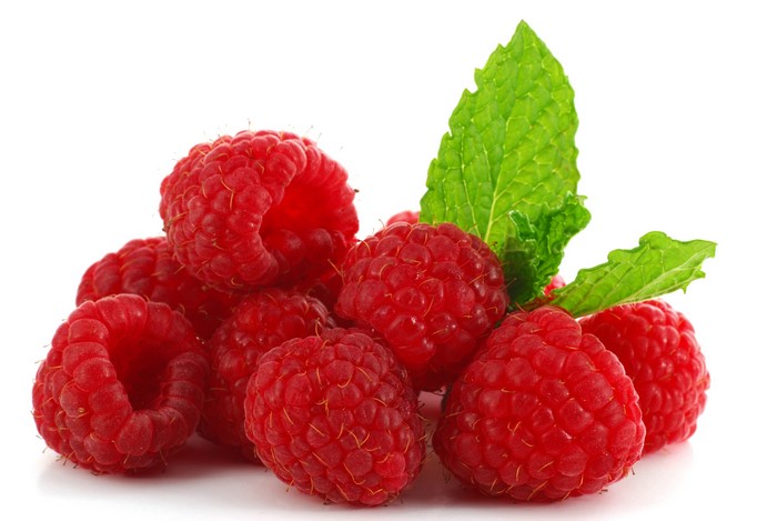 Raspberries with Mint