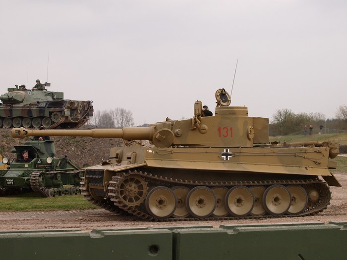 Tiger tank with German cross and number 131