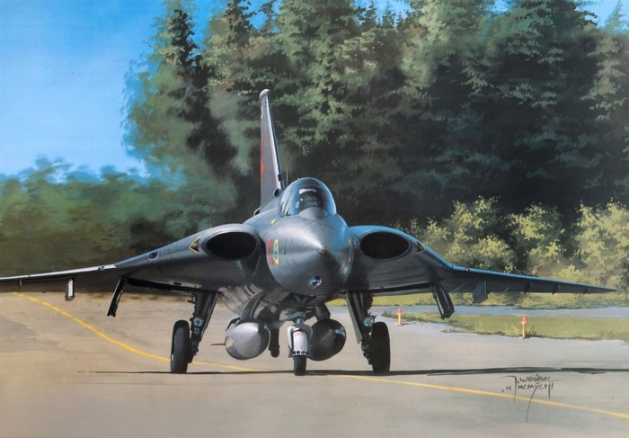 SAAB-Scania Ja-35 Draken airplane painting
