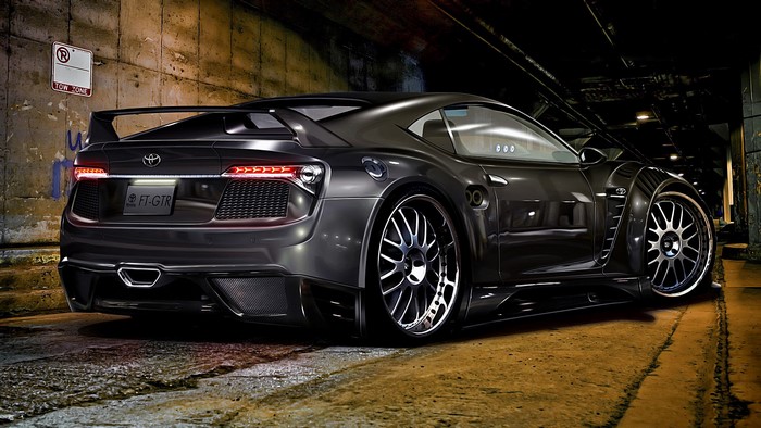 Toyota FT-GTR Sports Car in Tunnel