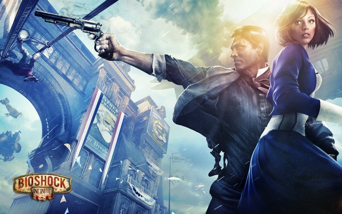 Booker DeWitt and Elizabeth from BioShock Infinite
