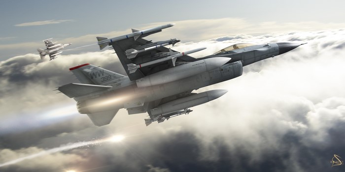 4K F-16 Fighting Falcon Air Combat