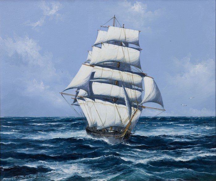 The Spindrift sailing ship painting