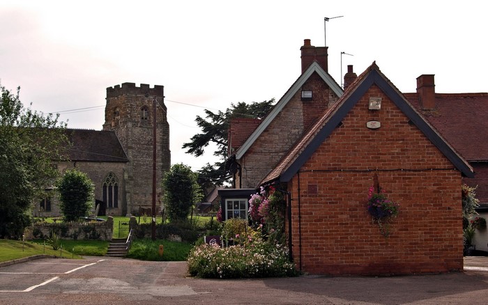 Church and houses in the United Kingdom