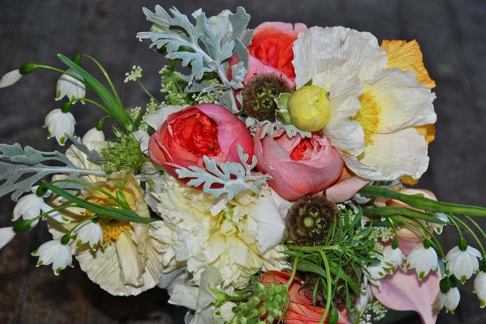 Bouquet of assorted flowers and greenery