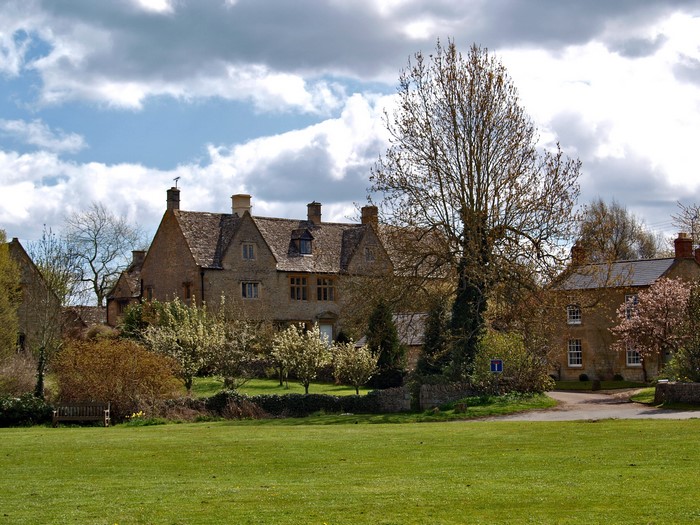 Traditional stone houses in a village, United Kingdom