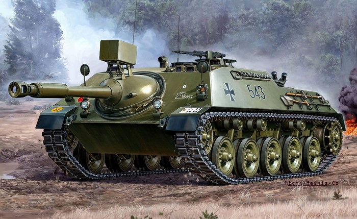 Kanonenjagdpanzer 4-5 tank in a forest setting