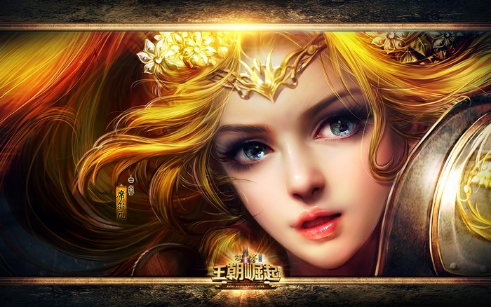 Woman with golden hair and armor