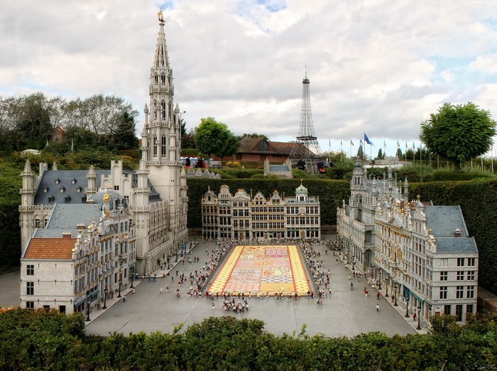 Miniature Grand Place and Eiffel Tower