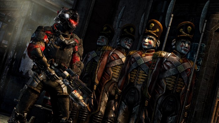 Isaac Clarke and Unitologists from Dead Space 3