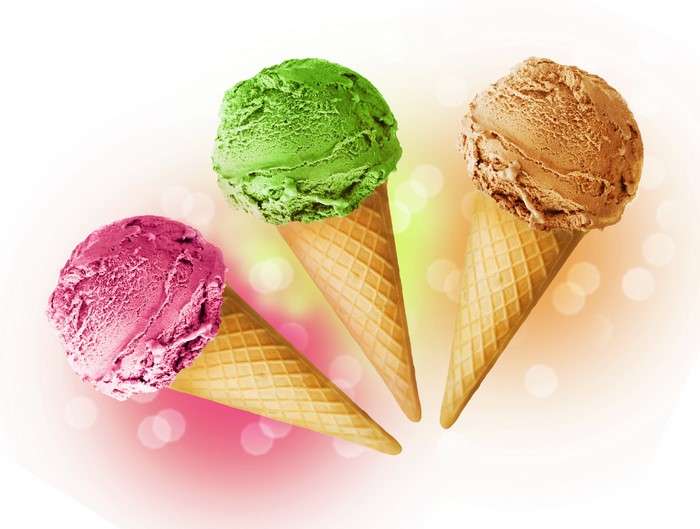 Colorful Ice Cream Cones 4K