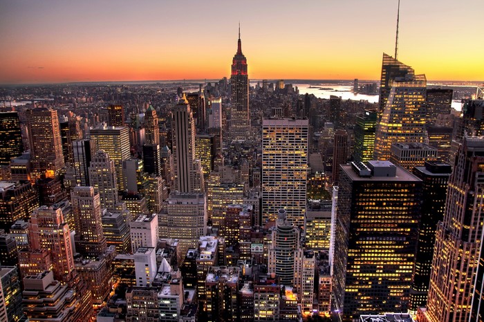 New York City Skyline at Sunset