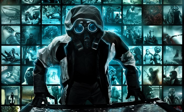Romantically Apocalyptic character with gas mask