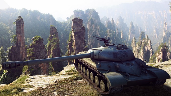World of Tanks IS-7 tank in Zhangjiajie National Forest Park
