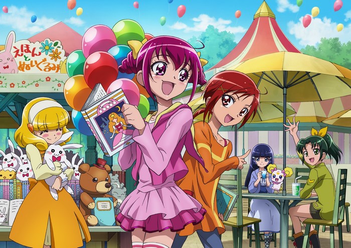 Fresh Precure! characters at a carnival