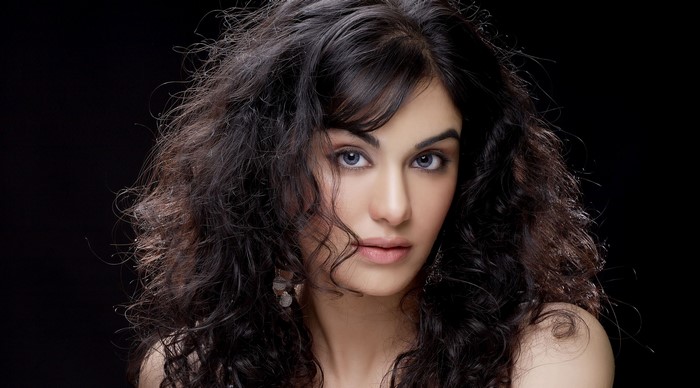 Indian woman with curly dark hair