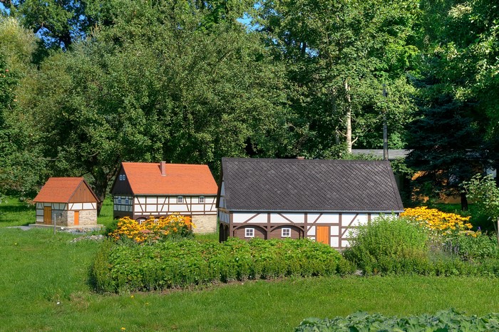 Umgebindehaus Park Cunewalde Germany