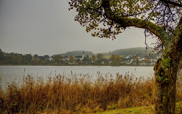 Village by a lake in Germany