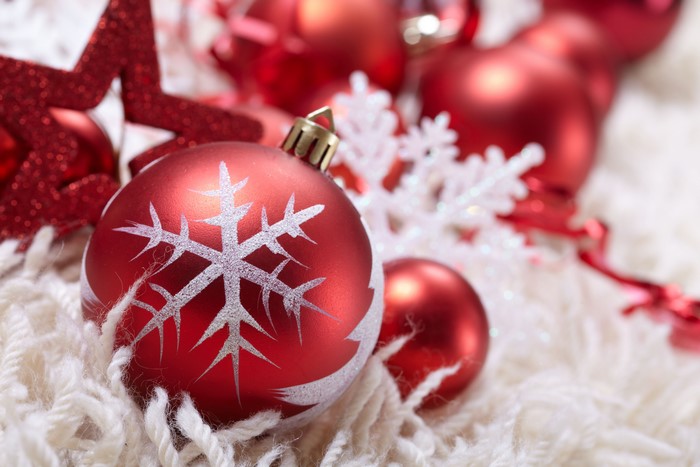 Christmas Ornaments with Snowflakes and Stars