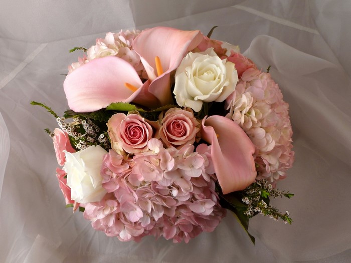 Pink and white floral bouquet