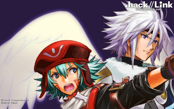 Two characters from .hack//Link