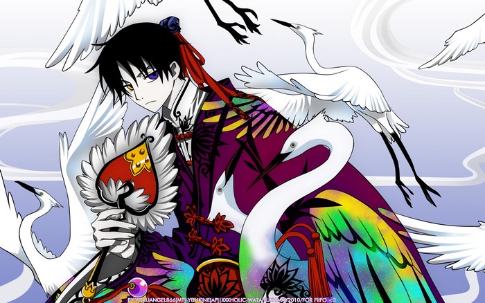 Young man with cranes from xxxHOLiC