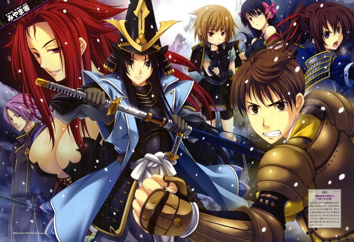 Oda Nobuna no Yabou characters in battle