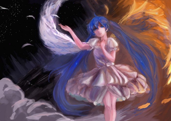 Hatsune Miku with Angelic Wings