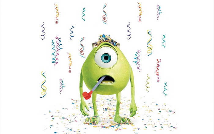 Mike Wazowski from Monsters, Inc. at a party