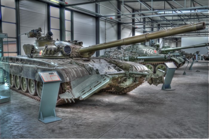 T-72 M1 tanks in a museum