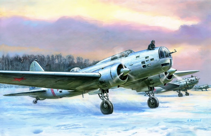 Painting Art of Airplanes in Snow