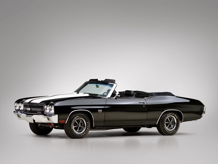 Black 1970 Chevrolet Chevelle SS Convertible