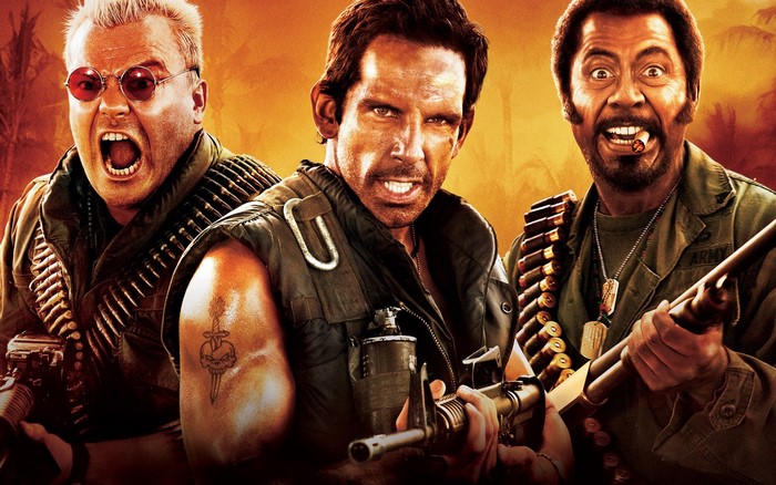 Tugg Speedman, Jeff Portnoy, and Kirk Lazarus from Tropic Thunder