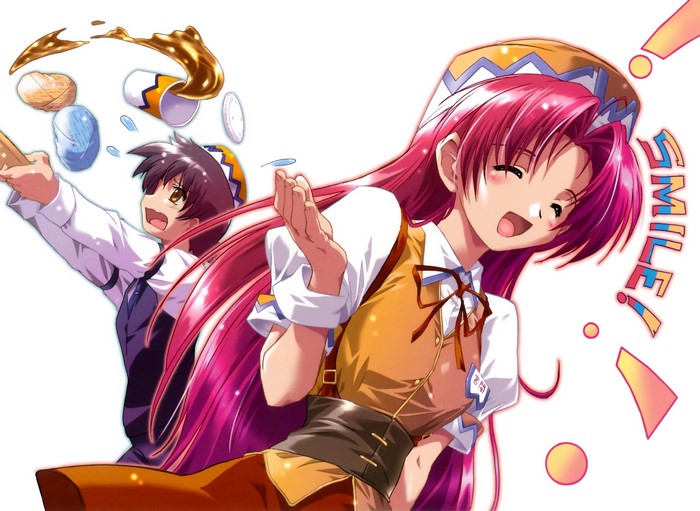 Maburaho: Young man and girl with pink hair