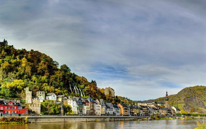 Cochem, Germany with Moselle River and Castle