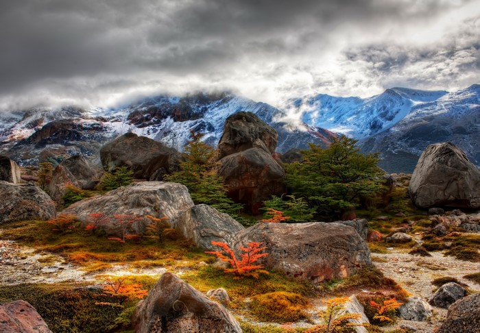 4K Mountains with Stones in Argentina