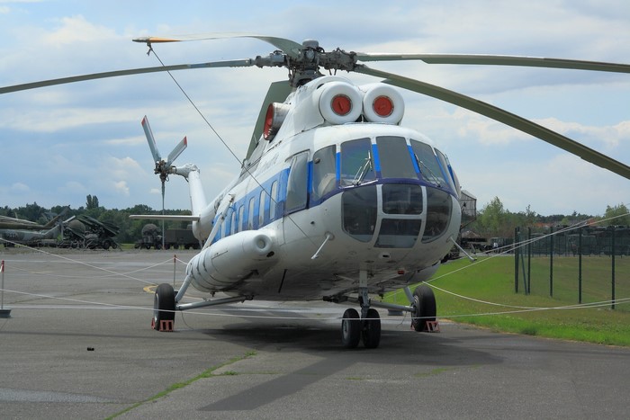 Mi-8 Helicopter on an Airfield