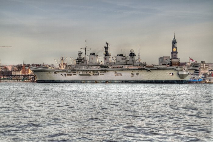 Naval Ship docked in Hamburg, Germany
