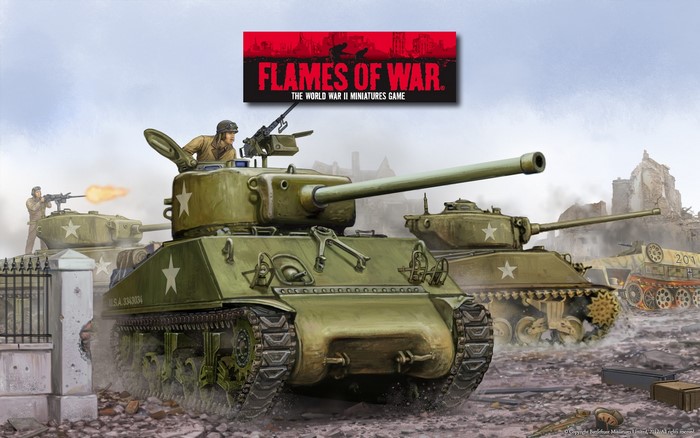 Flames of War M4A3 Tanks in Combat